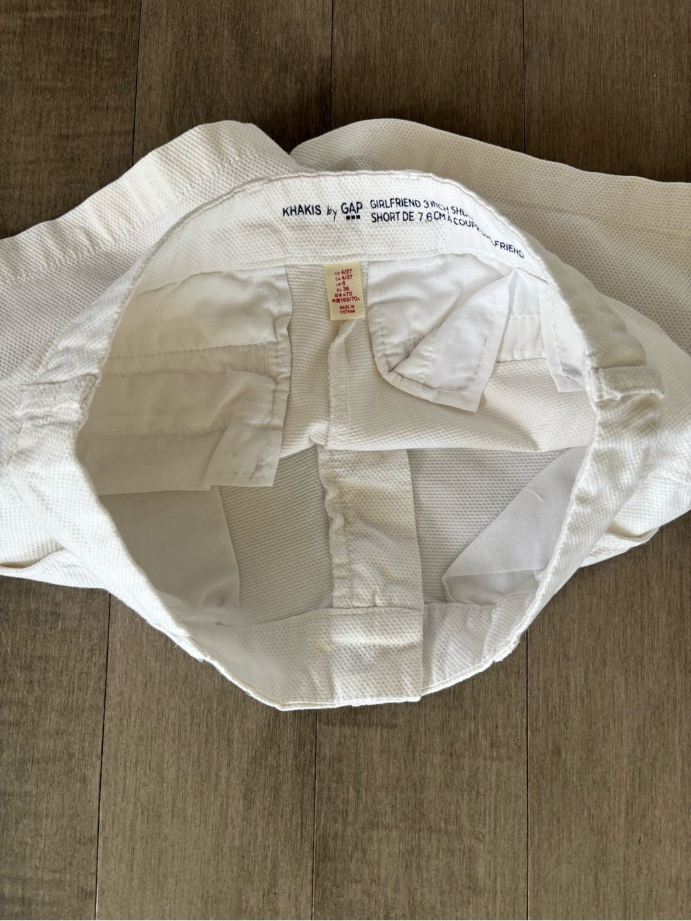 GAP High-Waist White Tailored Linen-Blend Shorts - Picture 9 of 11